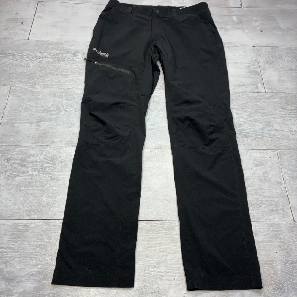 Columbia Titanium Hiking Pants Mens 32x32 Black Omni-Shade AM0697 Stretch Trek